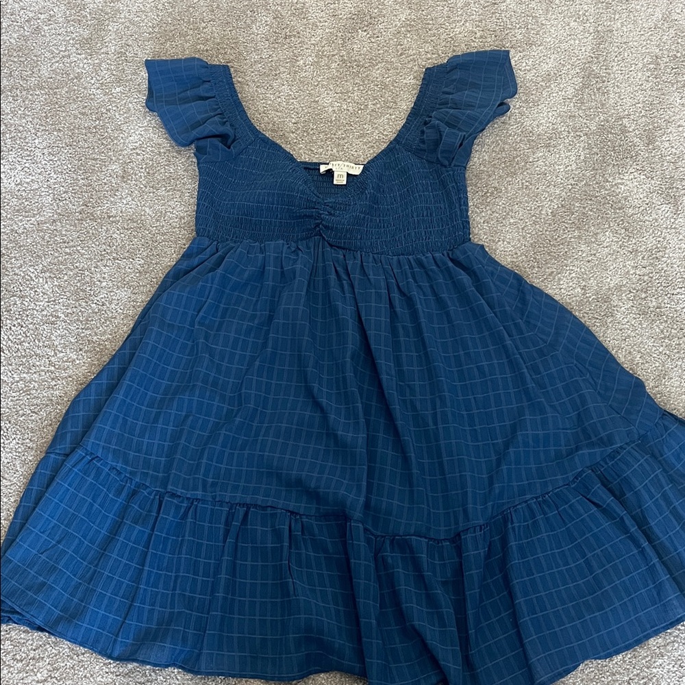 Thirty Thirty blue baby doll mini dress size M 
Worn only once for a baby shower